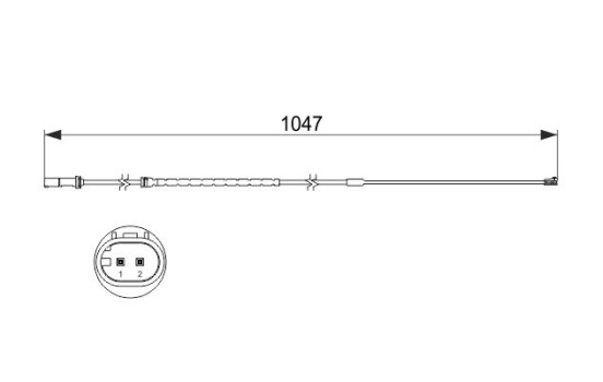 Contact d'avertissement, usure des plaquettes de frein AP840 Bosch