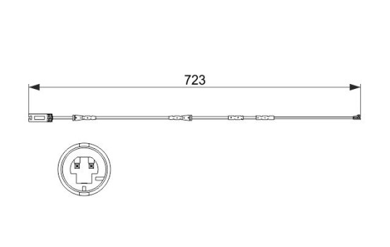 Contact d'avertissement, usure des plaquettes de frein AP842 Bosch