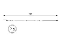 Contact d'avertissement, usure des plaquettes de frein AP844 Bosch