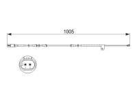 Contact d'avertissement, usure des plaquettes de frein AP849 Bosch