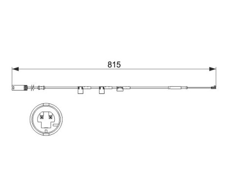 Contact d'avertissement, usure des plaquettes de frein AP852 Bosch, Image 6