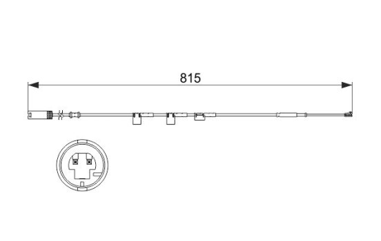 Contact d'avertissement, usure des plaquettes de frein AP852 Bosch, Image 6