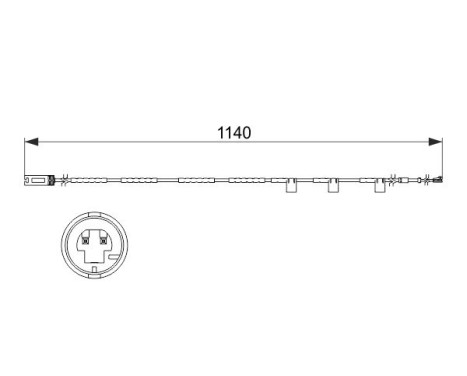 Contact d'avertissement, usure des plaquettes de frein AP853 Bosch, Image 5