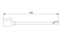 Contact d'avertissement, usure des plaquettes de frein AP856 Bosch