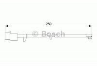 Contact d'avertissement, usure des plaquettes de frein AP864 Bosch