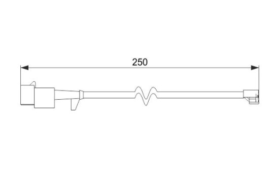 Contact d'avertissement, usure des plaquettes de frein AP864 Bosch, Image 2