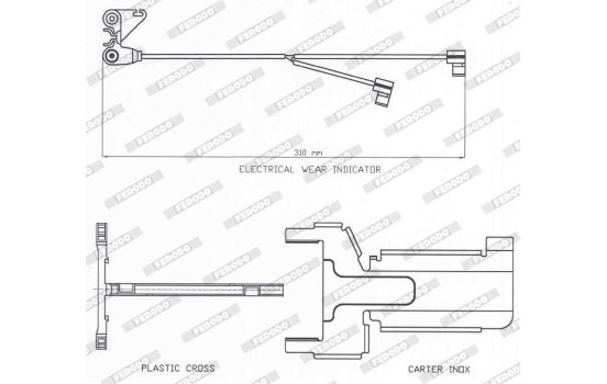 Contact d'avertissement, usure des plaquettes de frein PREMIER, Image 2