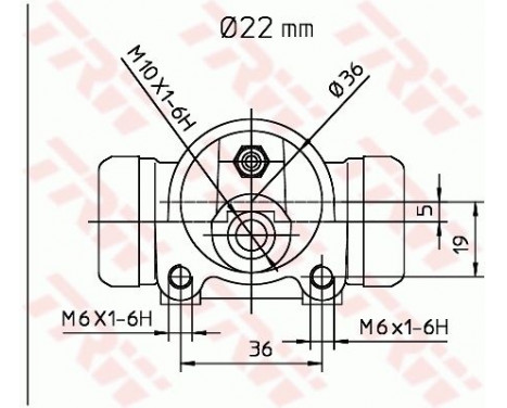 Cylindre de roue BWH168 TRW, Image 2
