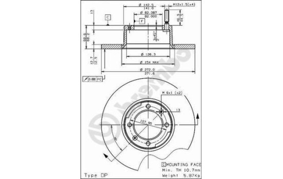 Disque de frein 08.2565.30 Brembo, Image 2
