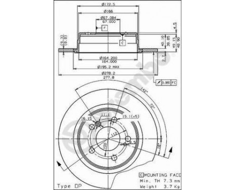 Disque de frein 08.5178.10 Brembo, Image 2