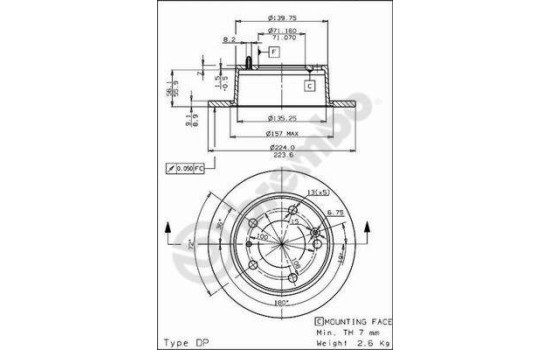 Disque de frein 08.5352.10 Brembo, Image 2