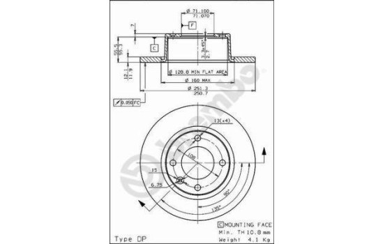 Disque de frein 08.5636.20 Brembo, Image 2
