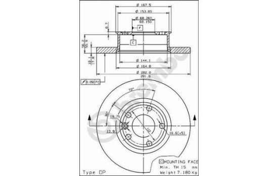 Disque de frein 08.5768.10 Brembo, Image 2