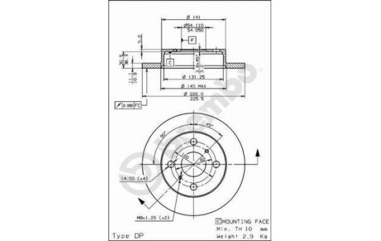 Disque de frein 08.5862.10 Brembo, Image 2