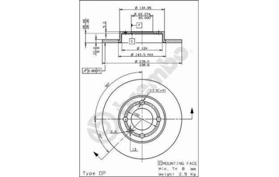 Disque de frein 08.6785.10 Brembo, Image 2