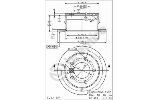 Disque de frein 08.7724.20 Brembo, Image 2