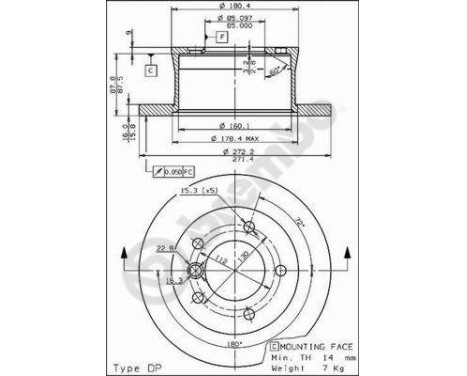 Disque de frein 08.7725.20 Brembo, Image 2