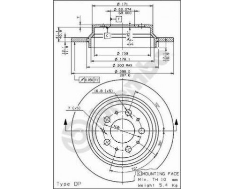 Disque de frein 08.7765.11 Brembo, Image 2