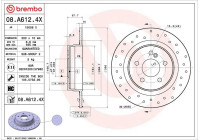 Disque de frein 08.A612.4X Brembo