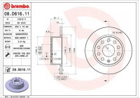 Disque de frein 08.D616.11 Brembo