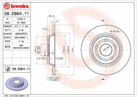 Disque de frein 08.D864.11 Brembo