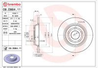 Disque de frein 08.D864.11 Brembo