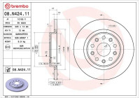 Disque de frein 08.N424.11 Brembo