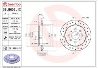 Disque de frein 08B6021X Brembo