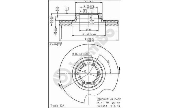 Disque de frein 09.3357.10 Brembo, Image 2