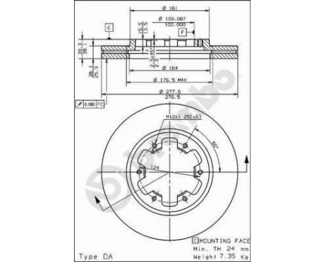 Disque de frein 09.5055.10 Brembo, Image 2