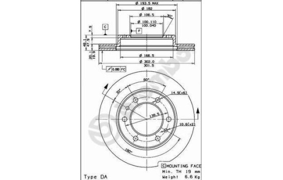 Disque de frein 09.5679.10 Brembo, Image 2