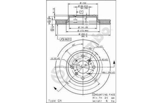 Disque de frein 09.6752.10 Brembo, Image 2