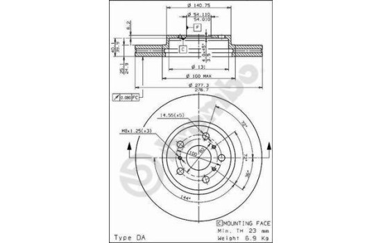 Disque de frein 09.6806.10 Brembo, Image 2