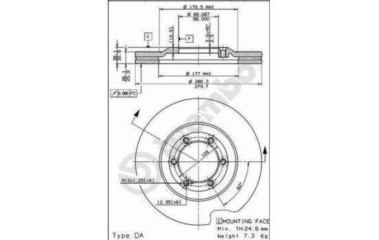 Disque de frein 09.6866.10 Brembo, Image 2