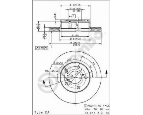 Disque de frein 09.6877.10 Brembo, Image 2