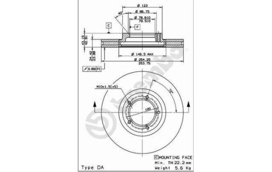 Disque de frein 09.6967.14 Brembo, Image 2