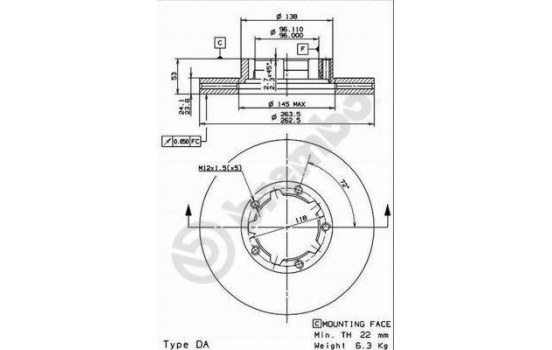Disque de frein 09.7117.10 Brembo, Image 2