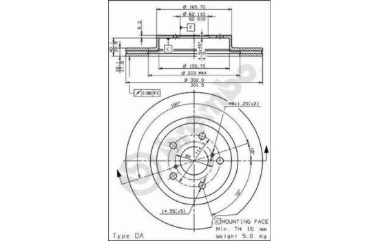 Disque de frein 09.7225.10 Brembo, Image 2
