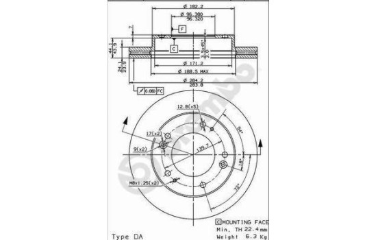 Disque de frein 09.8546.10 Brembo, Image 2