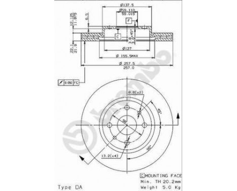 Disque de frein 09.9630.10 Brembo, Image 2