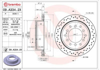 Disque de frein 09.A334.2X Brembo