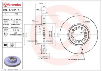 Disque de frein 09.A562.10 Brembo