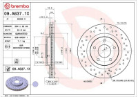 Disque de frein 09.A637.1X Brembo