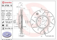 Disque de frein 09.A758.1S Brembo