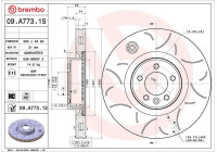 Disque de frein 09.A773.1S Brembo