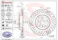 Disque de frein 09.B710.11 Brembo