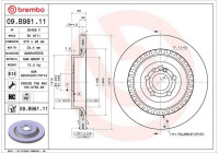 Disque de frein 09.B981.11 Brembo