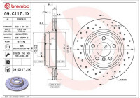 Disque de frein 09.C117.1X Brembo