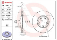 Disque de frein 09.C240.20 Brembo
