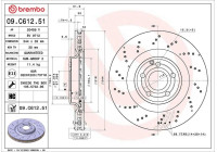 Disque de frein 09.C612.51 Brembo